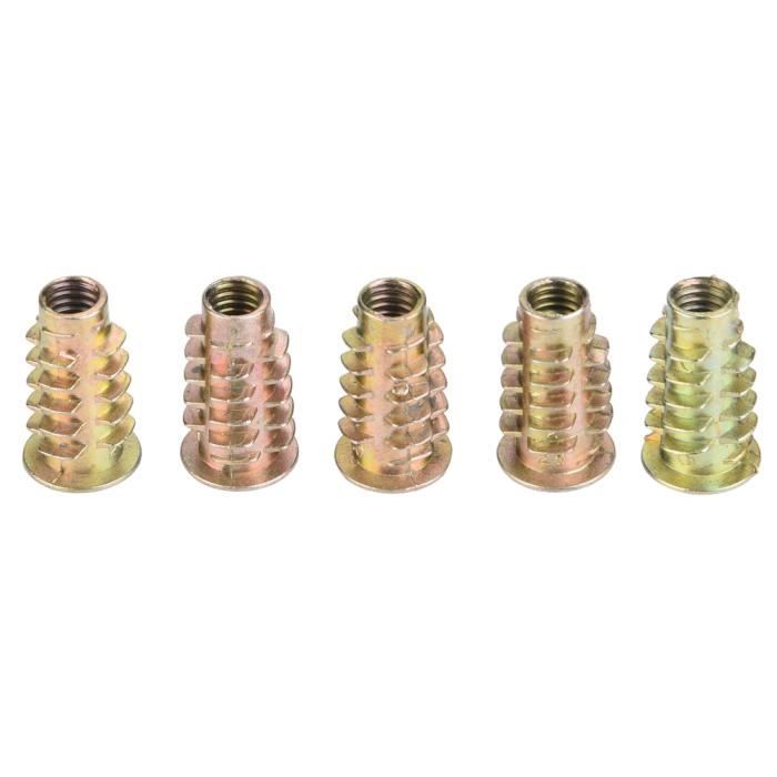 meuble bois M6x17mm fil écrous à six pans interface route 100pc