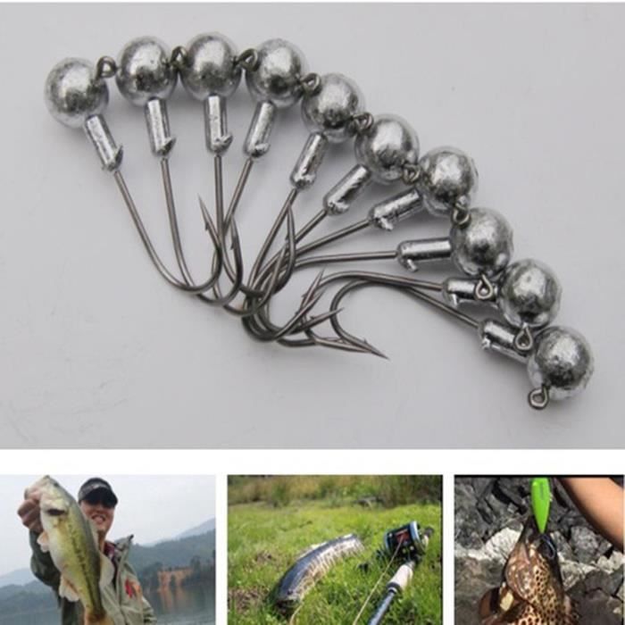 Lot De 6 Paires D'hameçons Doubles Jig Assist En Acier Haute Teneur En Carbone – Eau Salée Et Douce