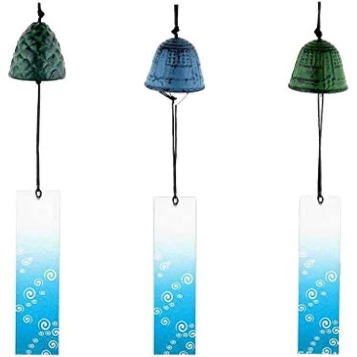Lot De 3 Carillons À Vent Japonais En Fonte Pour Jardin, Terrasse