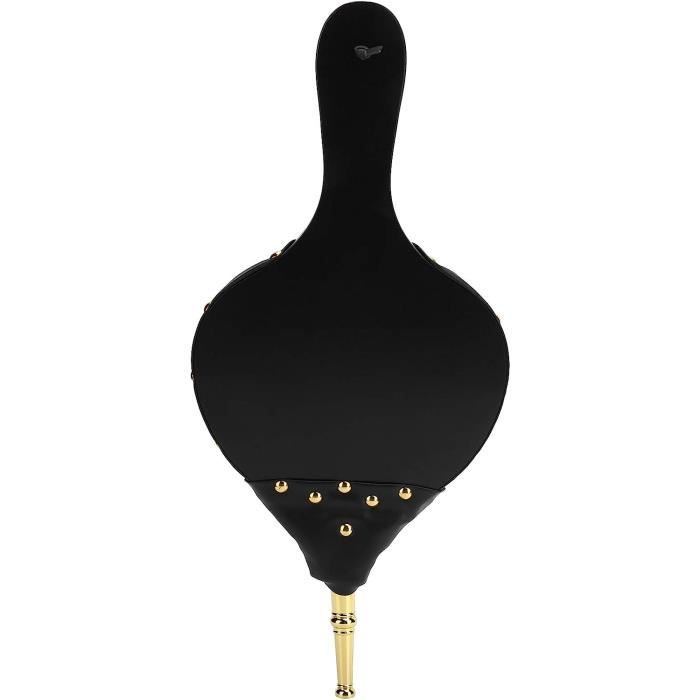 Amagabeli Soufflet De Cheminée 43,2 X 19,1 Cm Grand Souffleur D'air En Bois Moulé Pour Camping, Barbecue, Cheminée, Pompe à Main, Barbecue, Outils De Feu Avec Sangle De Suspension (noir