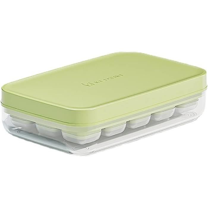 Bacs à Glaçons avec Couvercle,Moule à Glaçons en Silicone avce 1 Boîte
