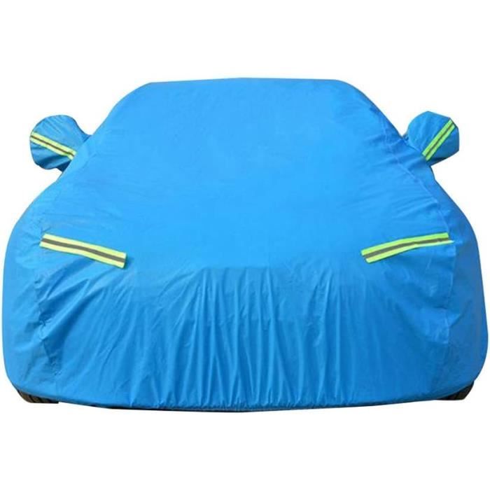 Asasytal Housse De Voiture Exterieur Complètes, 210D Oxford Tissu Avec Fermeture éclair De La Porte Latérale Et Soins Intérieurs En Coton, Anti UV Respirante Imperméable Fit Berline, L 450~475cm - 10