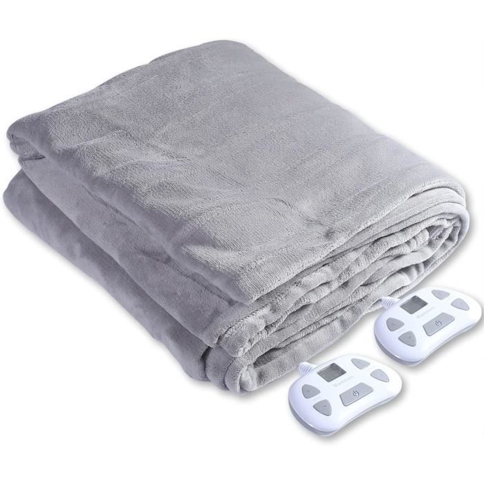 Couverture Chauffante électrique ALLJOY - 200 X 180 Cm, 9 Niveaux De Chaleur, éteinte Automatique, Lavable En Machine - Idéale Pour L’hiver - 5