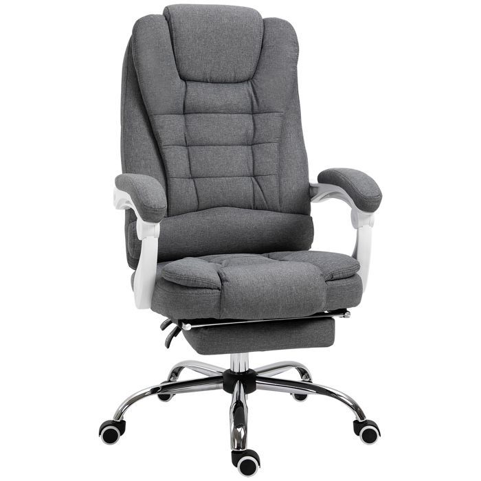 Vinsetto - Fauteuil de bureau - Polyester - 65x70x118cm - Gris foncé