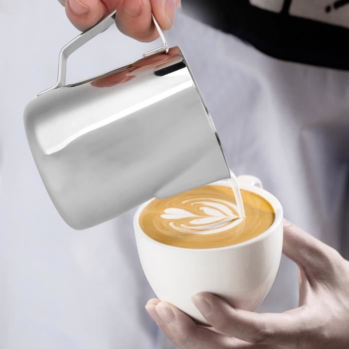 Pichet à mousse de lait en acier inoxydable Tasse à café Latte Art Mousse  de lait