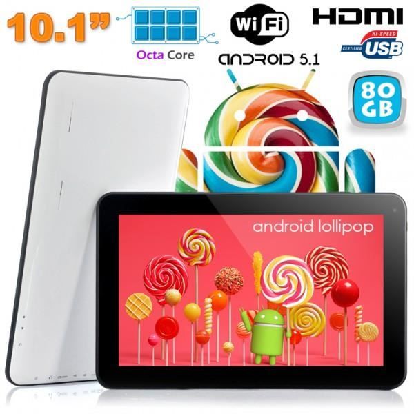 Tablette 10 pouces 80Go Blanc