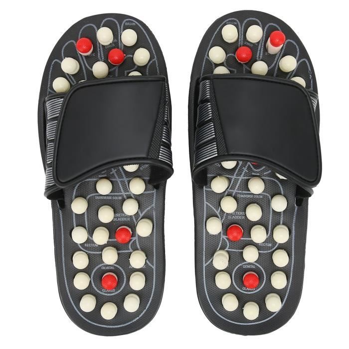 Tongs Massage Pour Homme – Noir Et Orange, Semelle EVA Souple, Tailles 44-45 | Sandales Décontractées Pour Plage, été, Intérieur - 12