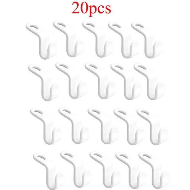 Lot De 60 Crochets Multicolores Pour Cintres - Gain De Place - Pour