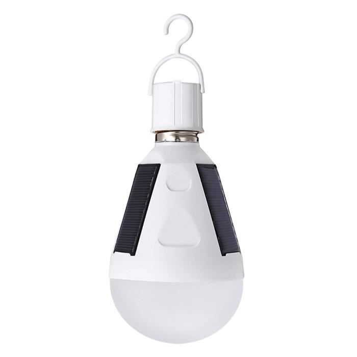 BORNE SOLAIRE ,Blanc froid12WAmpoule Led Rechargeable E27 12w, lampe