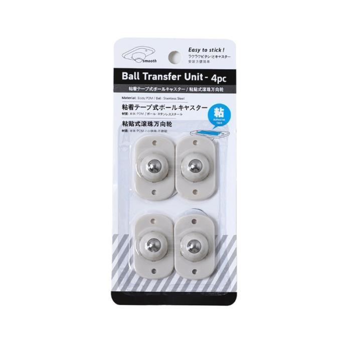 Lot De 4 Roulettes Auto-Adhésives 360° - Pour Petit Électroménager, Meuble Léger
