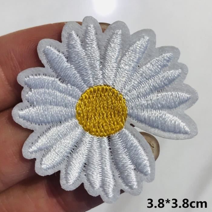 33 Pièces Patchs d’Applique de Fleurs Patch de Fleur à Repasser Patchs