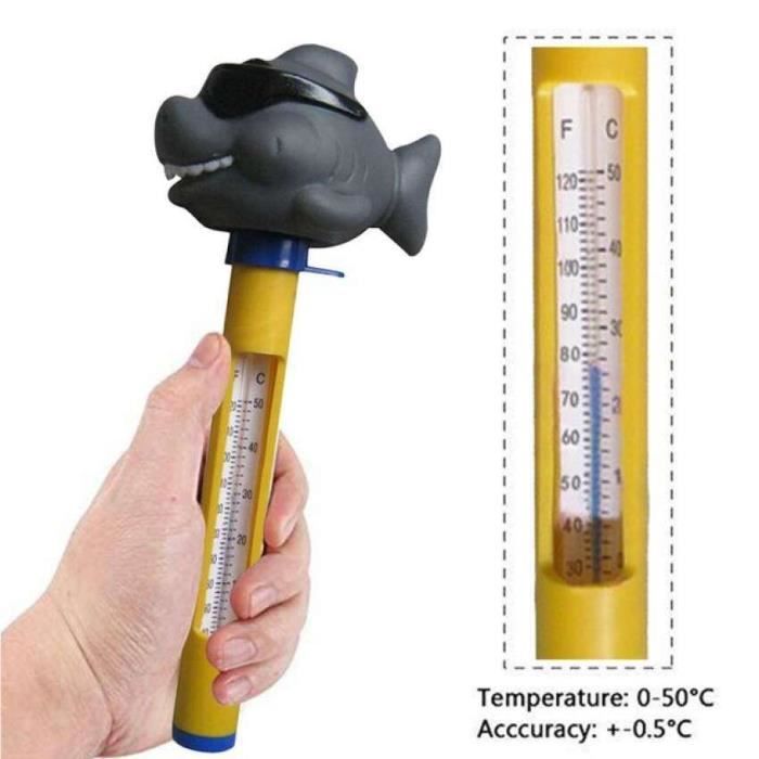 Thermomètre Flottant Pour Piscine, Spa, étang - Affichage °F Et °C, Plastique Bleu - 4
