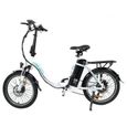 KAISDA K7, 20*1.95 Pouces Pneu Pliant Électrique Moped Vélo, Montagne 350W Moteur SHIMANO 7-speed APP Control - Blanc-1