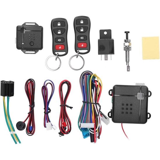 Système d'alarme de voiture à sens unique avec sirène pour véhicule 12 V CC  doté d'un système de verrouillage de porte - Cdiscount Auto