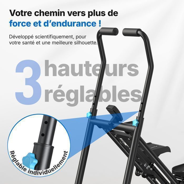 Stepper d'Escalier - QK7906 - Pliable et réglable - Écran LCD - Entraînement jambes et fessiers Stepper d'Escalier - QK7906 - Pliable et réglable - Écran LCD - Entraînement jambes et fessiers