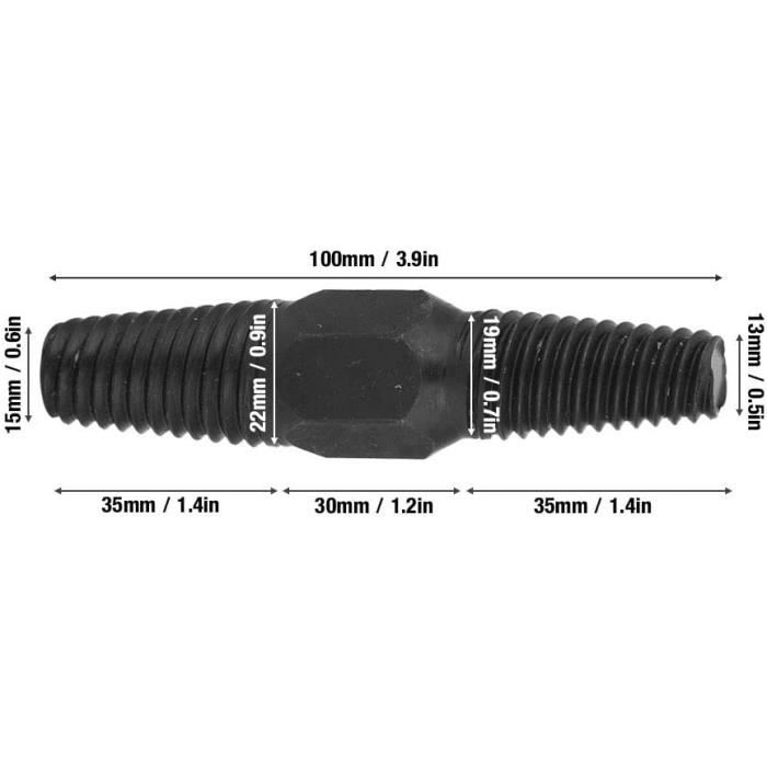 Tbest Extracteur de Vis, Extracteur de Vis Cassée à Double Tête, Extracteur  de Tuyau Cassé, Outil de Filetage, Extracteur de - Cdiscount Bricolage