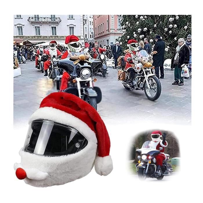 Housse de casque de moto de Noël - Bonnet de Noël amusant pour