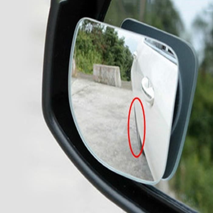 ShenMo Lot de 1 Voiture Rétroviseurs Extérieur d'Angle Mort Ronde Auto  Rétroviseurs Aveugle Miroir d'Angle Mort Grand Angle Réglable Blind Spot  Mirror 