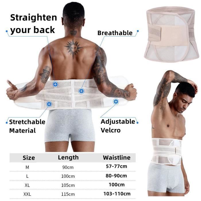 Ceinture de Sudation Homme Minceur Gaine Amincissante Ventre Plat Ceinture Abdominale Sauna Waist Trainer Body Shaper Ajustable XL Cdiscount Sport