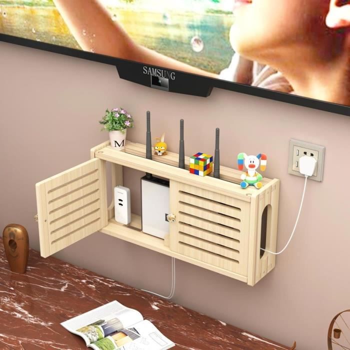 Etagere Decodeur,Etagere Murale TV,Etagere DVD,Support Box Internet pour Stocker Routeurs,Projecteurs,Appareils Photo,Verdure,Ornements,Téléphones Portables et Haut-Parleurs Intelligents | Rakuten