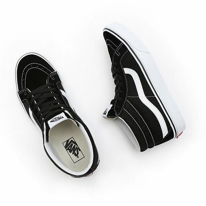 Baskets semi montante enfant Vans Sk8 Noir Cdiscount Chaussures