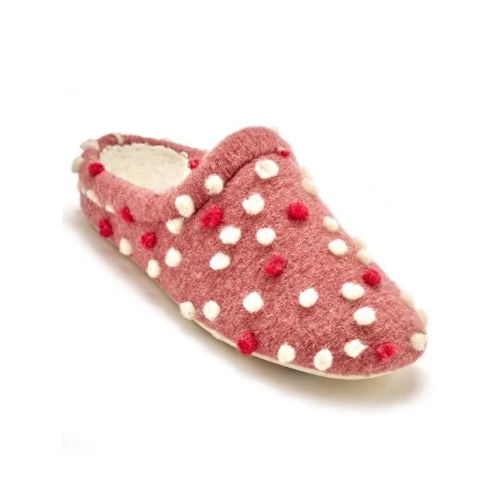 PEDICONFORT by Daxon Mules fourr es femme Rose Rose Cdiscount