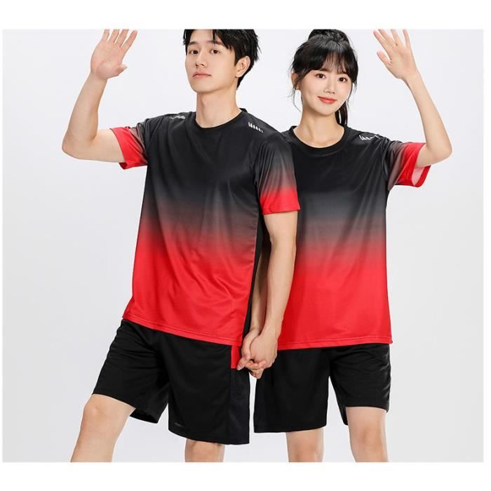 Ensemble de Vetement Sport Homme Sechage Rapide Respirant Rouge Rouge Cdiscount Sport