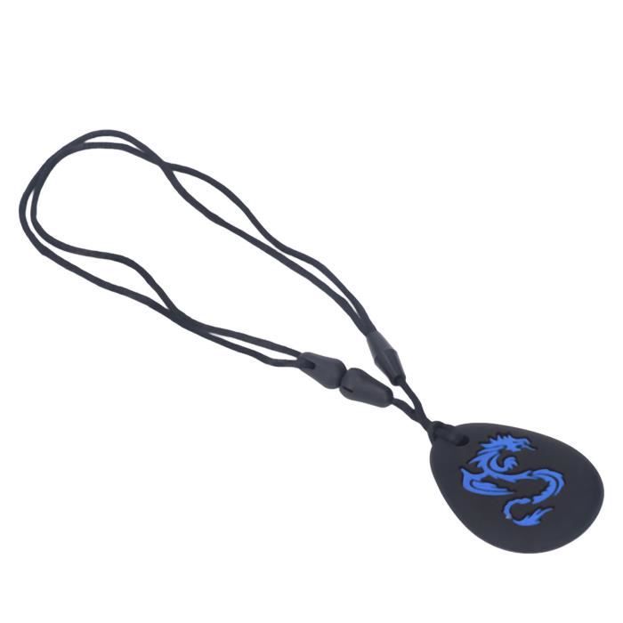 Lot 2 Colliers Sensoriels à Mâcher Dragon - Jouets Silicone Pour Enfants Autistes