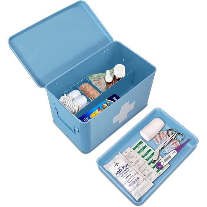 Boîte à pharmacie de premiers secours avec mini boîte à pharmacie - 2  compartiments - Boîte de rangement portable pour boîte à A59 - Cdiscount  Maison
