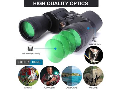 Jumelles Pour Adultes 20 X 50 Avec Smartphone Adapte HD Jumelles Avec Objecti