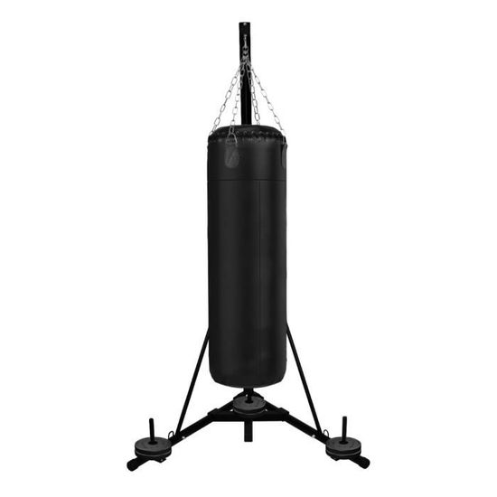 Support Sac De Frappe QWORK En Acier - Réglable 43-63cm, Charge 150kg - Pour Boxe, Home Gym