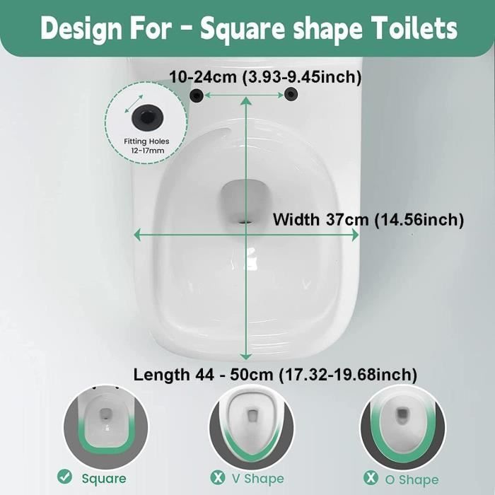 Siège De Toilette Carré Kohler Rochelle Gris - Modèle K-1014072-41, Neuf Ancien Stock