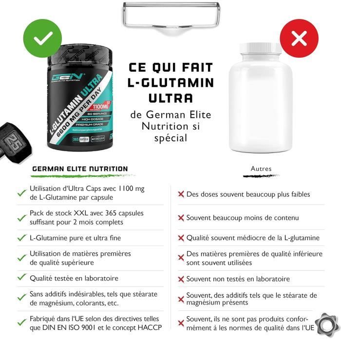 L Glutamine 365 Capsules Dosage Extra lev Avec 1100 Mg Par l-glutamine-365-capsules-dosage-extra-lev-avec-1100-mg-par