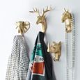PATERE,Gold Elephant--Crochet de manteau suspendu Animal nordique 1 pièce, crochet mural sans poinçon tête de cerf porte clés, range-3