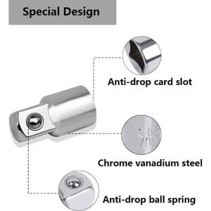 uxcell Adaptateur de douille 3/8 (F) x 1/2 (M) femelle vers mâle, Cr uxcell Adaptateur de douille 3/8 (F) x 1/2 (M) femelle vers mâle, Cr