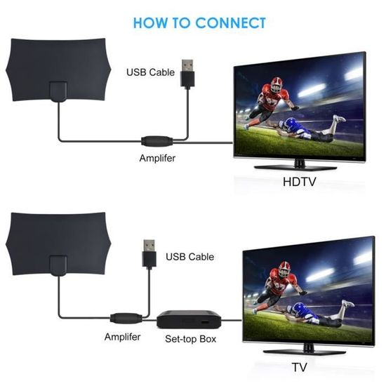 960 Miles Antenne Tv Interieure Numerique Amplifiee Hdtv Antenne 4k Hd Tv Pour Chaines Locales Broadcast Home Television Reglage Antenne Avis Et Prix Pas Cher Cdiscount