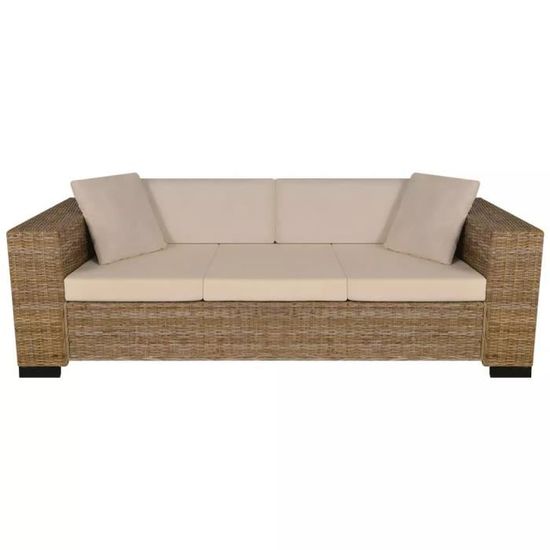 Banquette Lit De Repos Sahel 2 Ou 3 Places Ensemble De Canapes A 2 Et A 3 Places Rotin Veritable Canape Convertible Canape D Angle Achat Vente Canape Sofa Divan Cdiscount