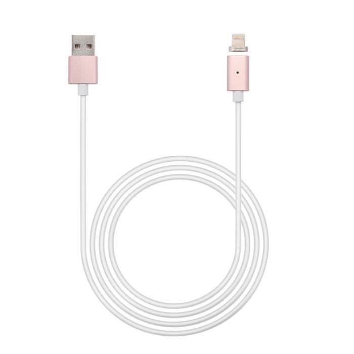 Câble USB chargeur magnétique lightning pour iPhone, iPad, iPod Touch