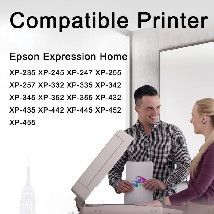 Pack de 10 cartouches d'encre compatible pour Epson 29 29XL Expression Home  XP-235 XP-332 XP-335 XP-432 XP-435 XP-245 XP-247 XP-442