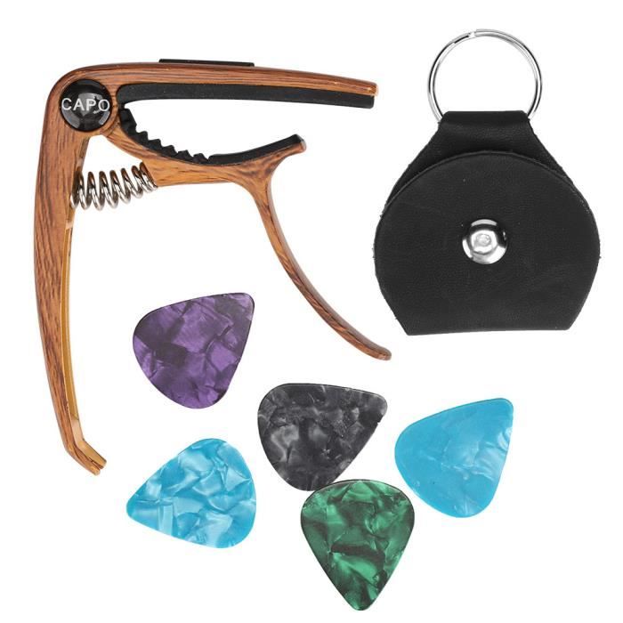 Capodastre Universel Pour Guitare - Guitare Acoustique, électrique, Ukulélé - Alliage Zinc, Caoutchouc Doux - Doré