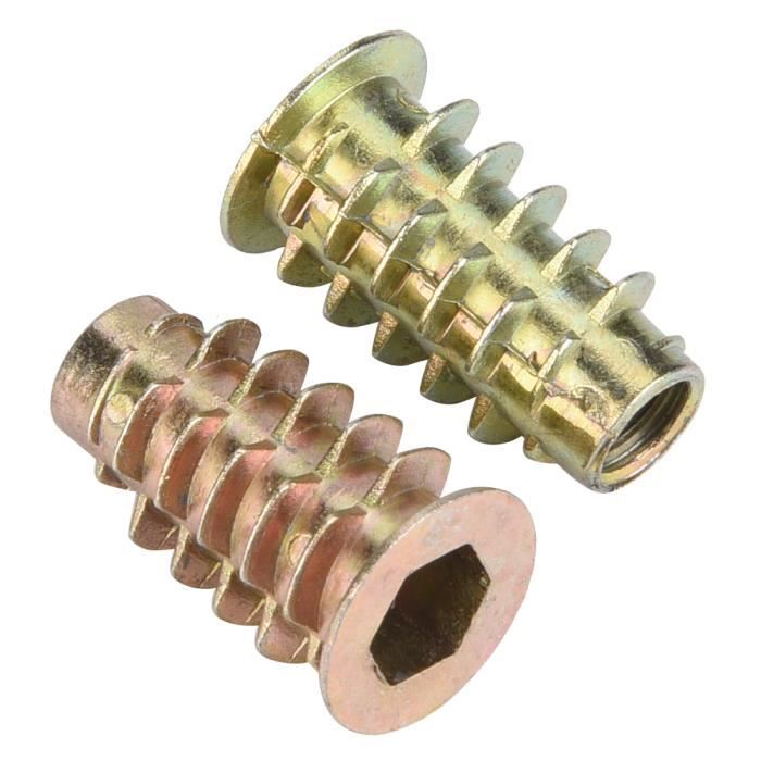 SURENHAP écrou hexagonal 50pcs M6 en alliage de zinc à l'intérieur des ...