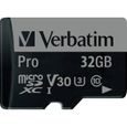 Carte mémoire microSDXC 128 Go avec adaptateur de carte SD, U3, UHS-I verbatim-0
