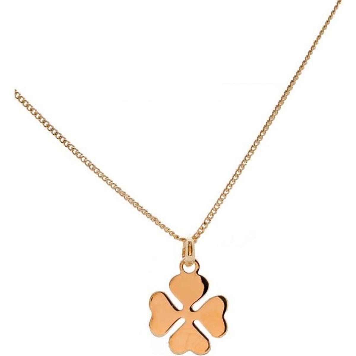 Collier trefle 45cm et pendentif trèfle à 4 feuilles en véritable ...
