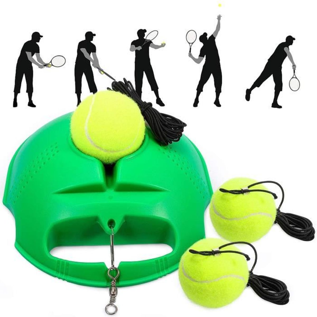 Entraîneur de tennis solo Outil d'entraînement Ballon d'exercice Ballon de reb 