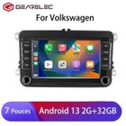 Autoradio 7 " GEARELEC Android 13 WiFi Bluetooth 2G + 32G pour VW Passat 6 7 CC Polo GOLF 5 6 Touran T5 Radio FM 12V
