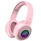 BRILLSTEN Casque sans Fil Bluetooth 5.4 Pliable HIFI Stéréo Micro Intégré Autonomie de 40H Rose