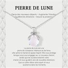 AUCUNELY Cadeau femme : Collier en pierre de lune, original pour femmes/adolescentes, cadeau (Noël/anniversaire) – pour Étiquette