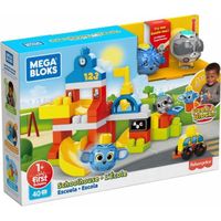 MEGA Bloks First Builders Coucou Blocs coffret l`École, jeu de construction, 40 pièces, jouet pour enfant et bébé