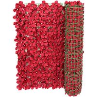 Clôture de protection artificielle - Jardin - Fleur Trellis - Blanc - 50x300 cm