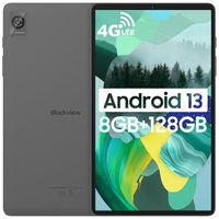 Blackview Tab 60 Tablette Tactile 8.68" Android 13 8Go+128Go-SD 1To 6050mAh 8MP+5MP PC Mode,5G WiFi,4G Dual SIM Tablette PC - Gris
